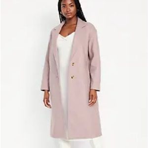 Soft-Brushed Long Overcoat for Women - Muave color